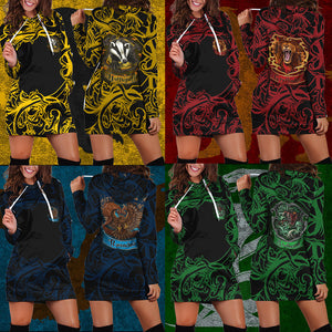 Cunning Like A Slytherin Harry Potter 3D Hoodie Dress