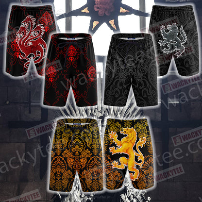 House Stark Direwolf Game Of Thrones Beach Shorts