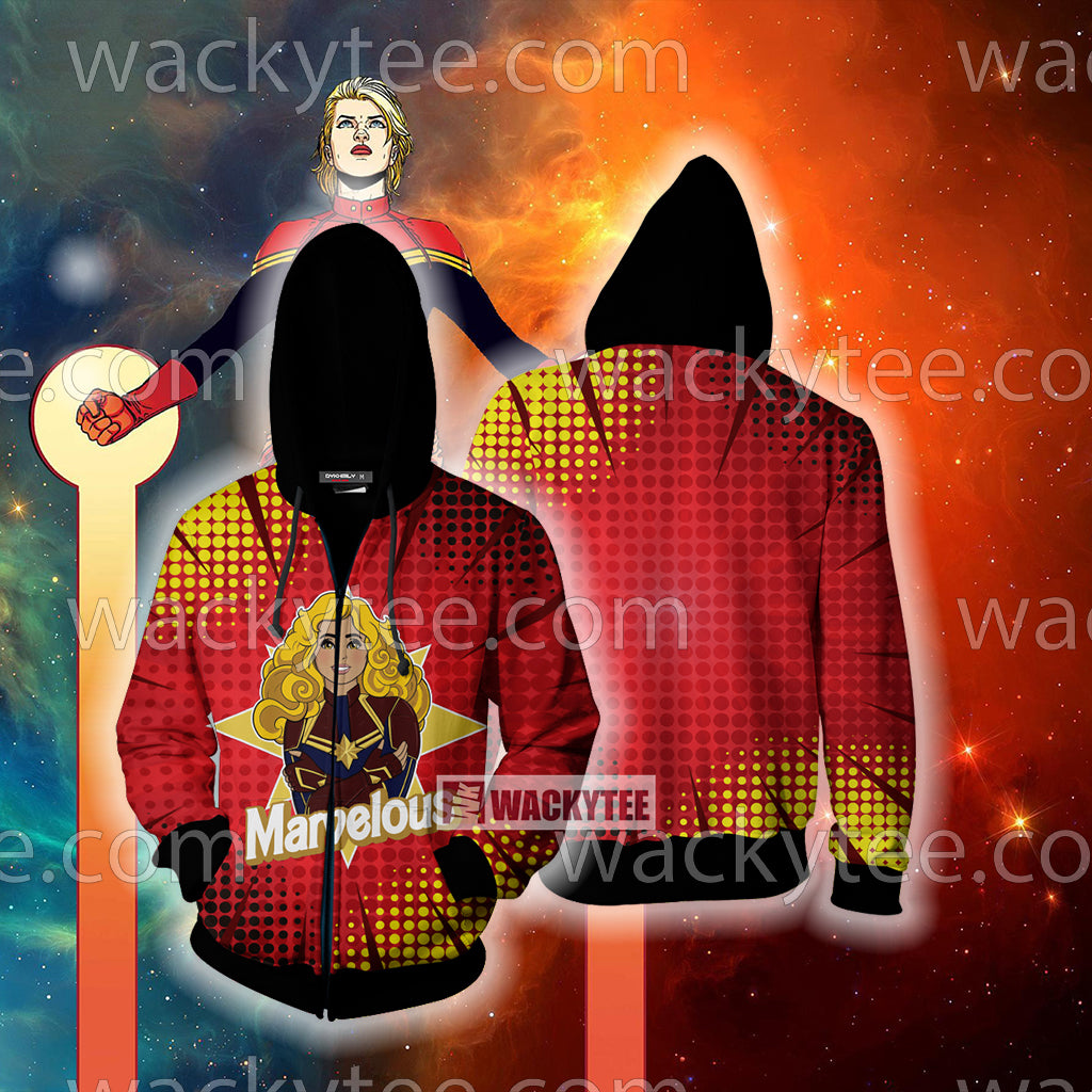 Marvelous Cosplay Zip Up Hoodie Jacket 4XL