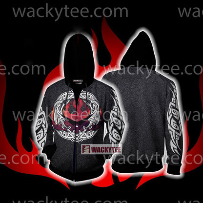 Tengen Toppa Gurren Lagann Logo Zip Up Hoodie Jacket 4XL