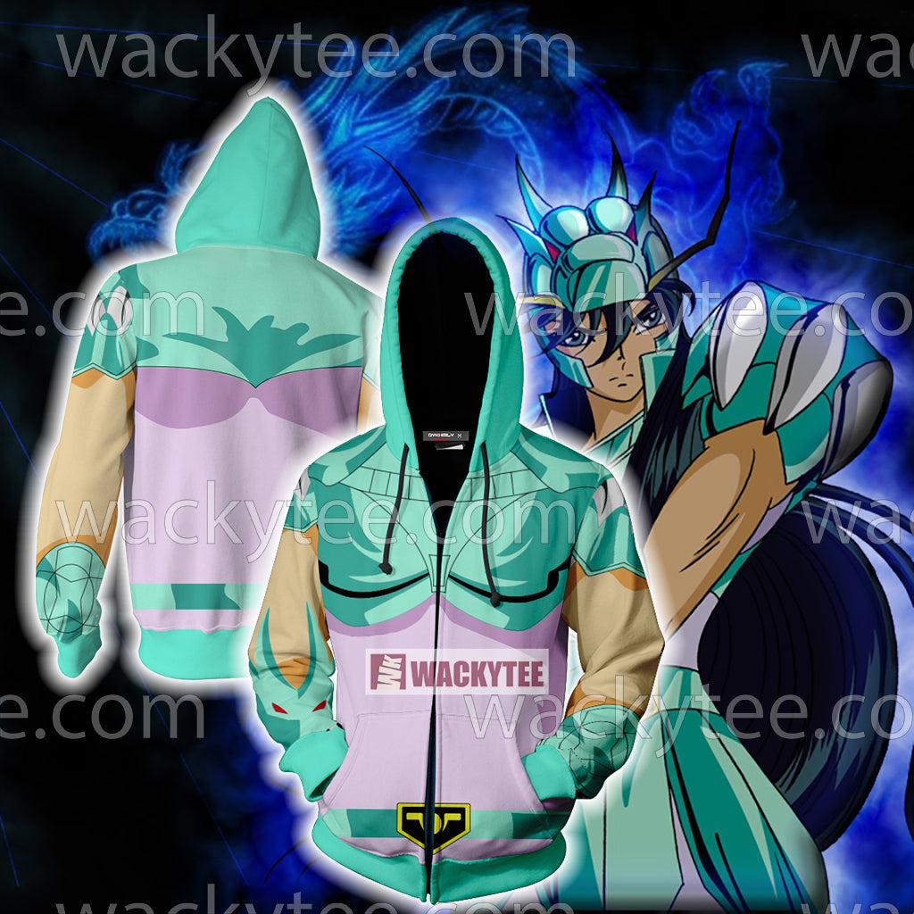 Saint Seiya Dragon Shiryu Cosplay Zip Up Hoodie 4XL