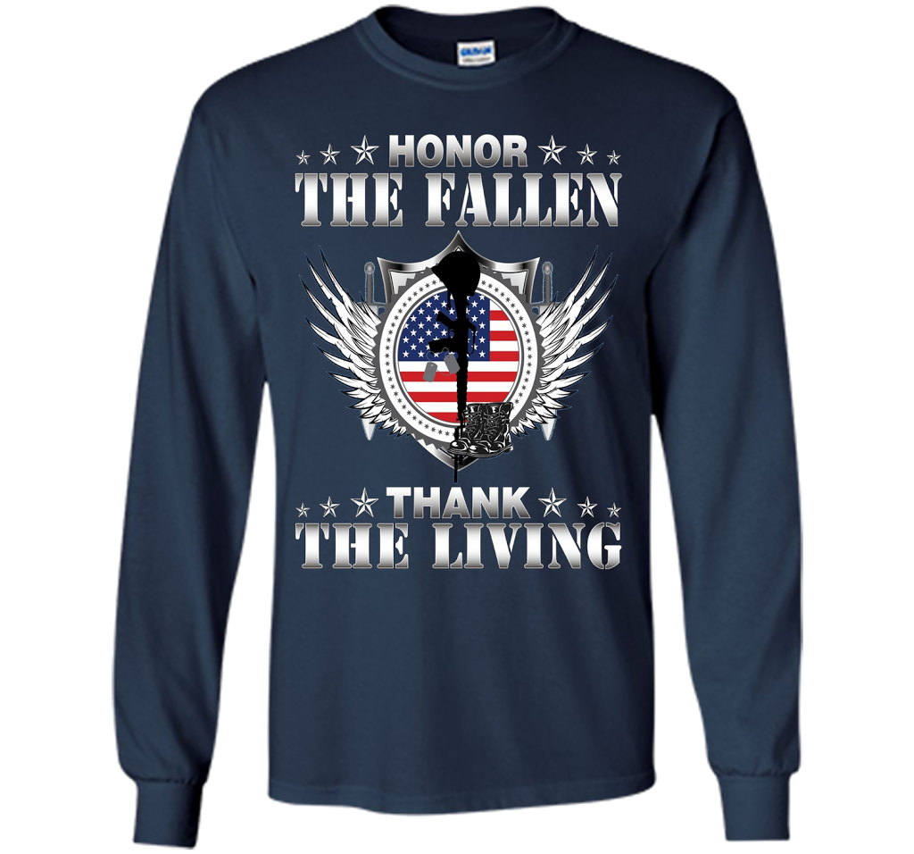 Honor The Fallen Thank The Living T-Shirt Memorial's Day t-shirt Navy