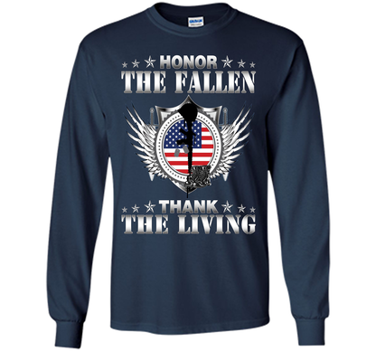 Honor The Fallen Thank The Living T-Shirt Memorial's Day t-shirt Navy