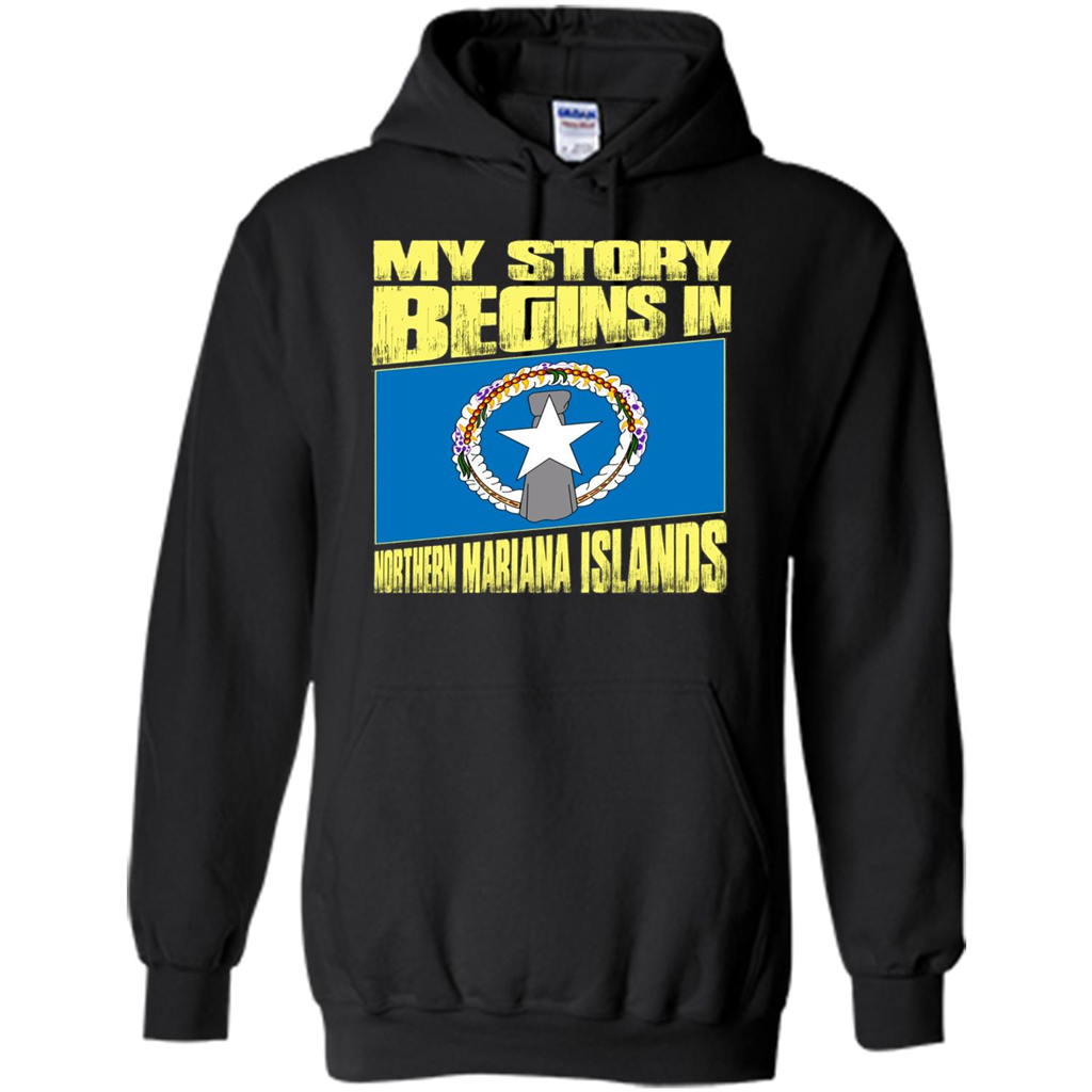 Story Begins In Northern Mariana Islands T-Shirt Black