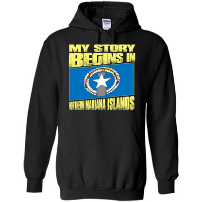 Story Begins In Northern Mariana Islands T-Shirt Black