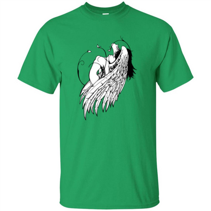 Angel T-shirt Angel Wings Irish Green