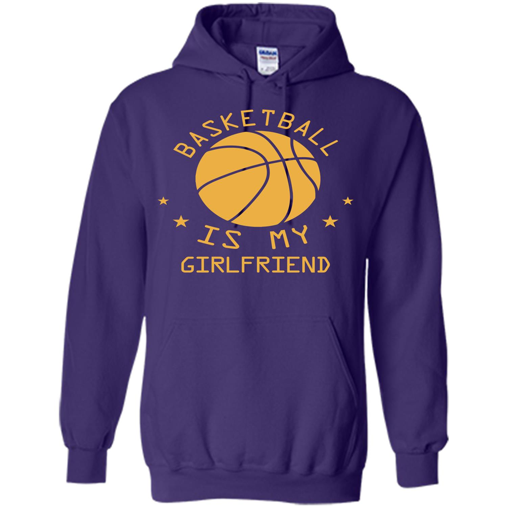 Basketball Lover T-shirt Basketball Is My Girlfriend Purple