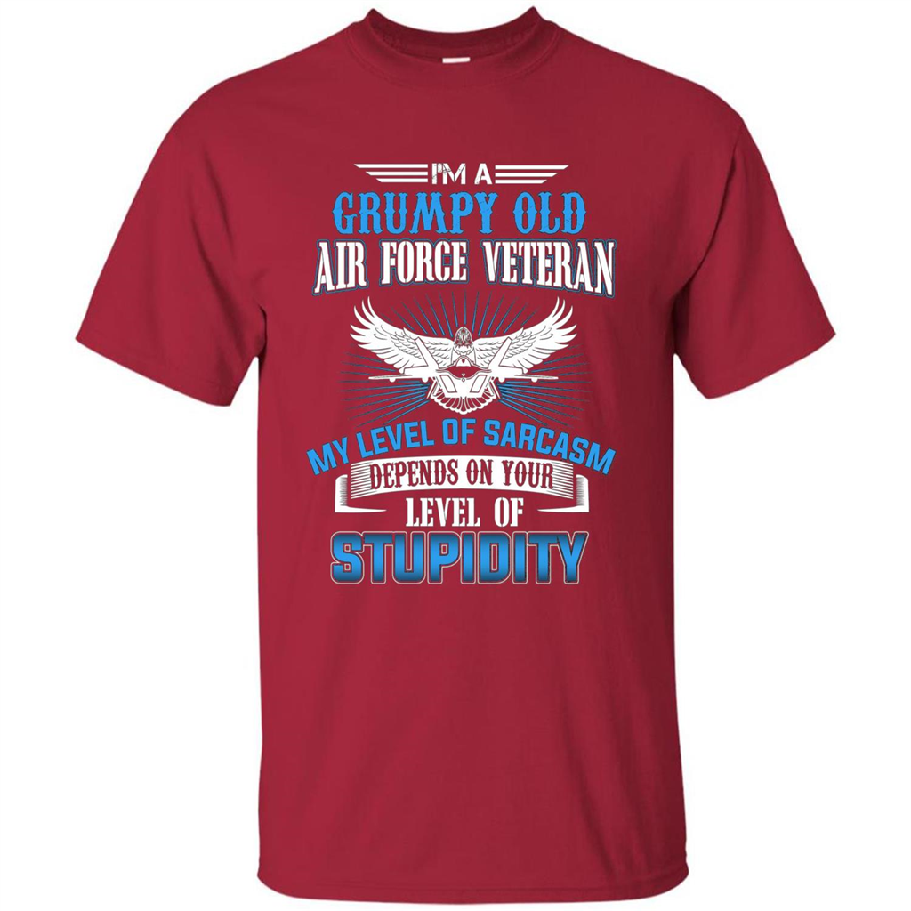 I'm A Grumpy Old Air Force Veteran T-shirt Cardinal