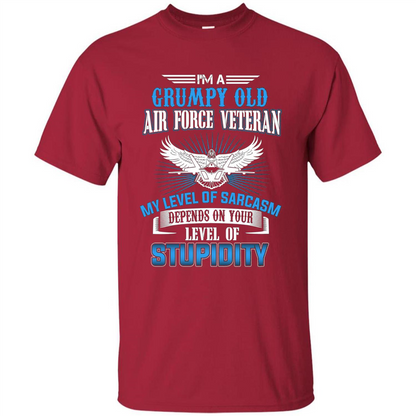 I'm A Grumpy Old Air Force Veteran T-shirt Cardinal
