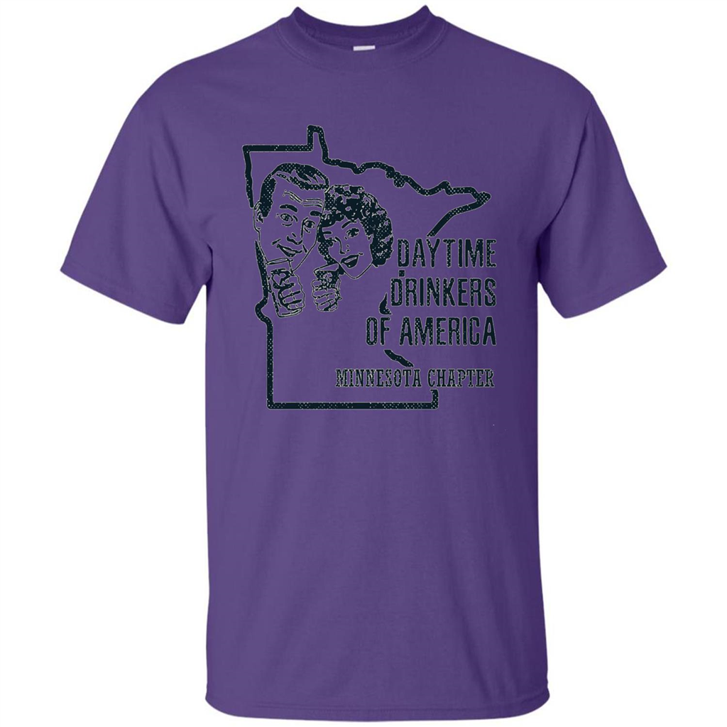 Minnesota Daytime Drinkers Shirt Beer Wine Alcohol Joke T-shirt Purple