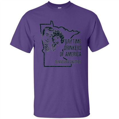 Minnesota Daytime Drinkers Shirt Beer Wine Alcohol Joke T-shirt Purple