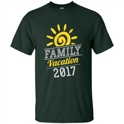 Summer T-shirt Family Vacation 2017 T-shirt Forest Green
