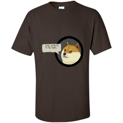Love Dog T-shirt Come With Me To The Moon Dark Chocolate