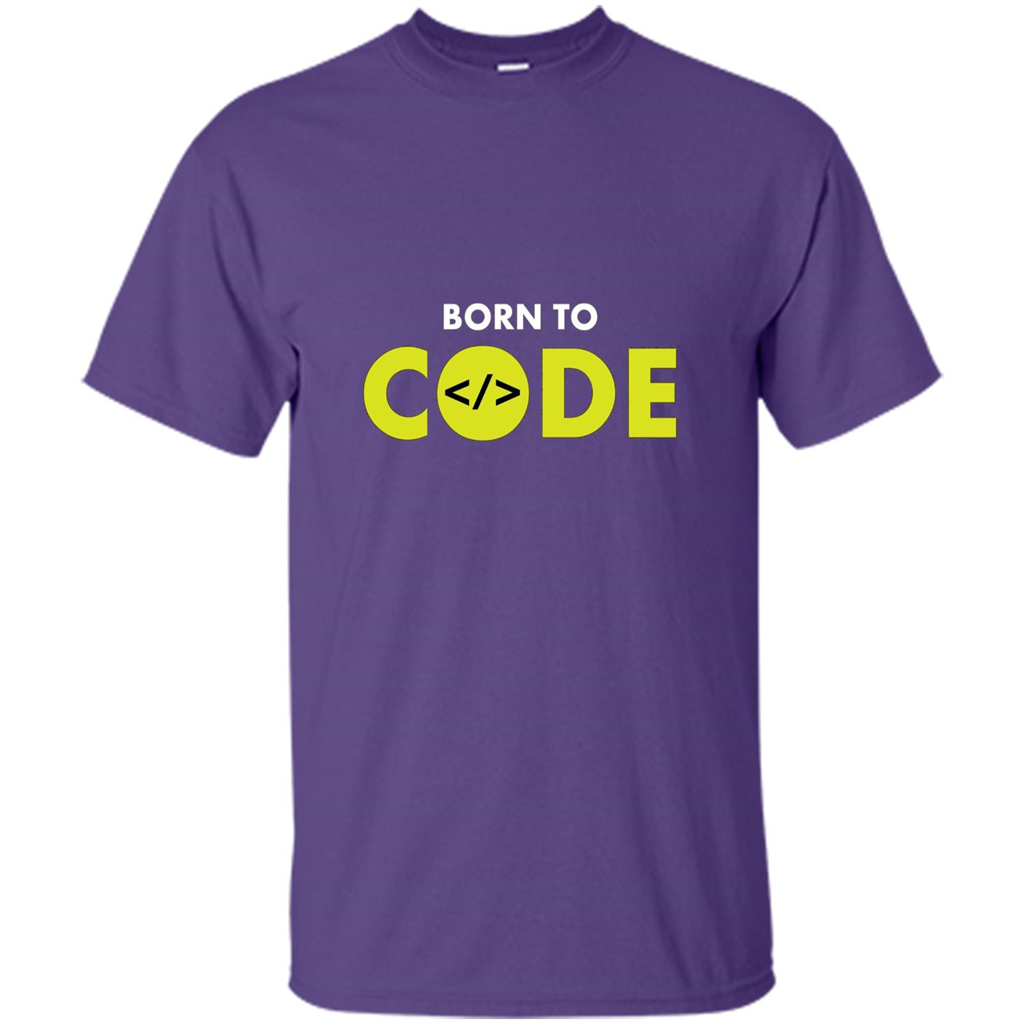 Tshirt for Programmers Born To Code Design Developer Purple