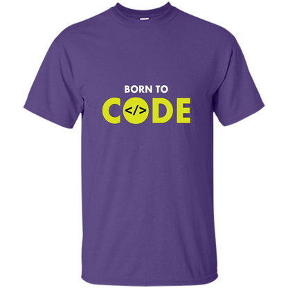 Tshirt for Programmers Born To Code Design Developer Purple
