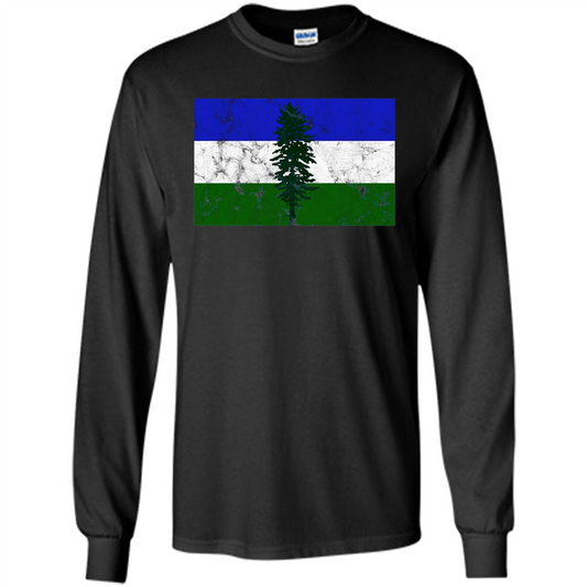 Distressed Cascadia Doug Flag Pacific Northwest T-shirt Black