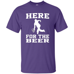 Funny Bowling Drinking Shirt Here For The Beer T-shirt