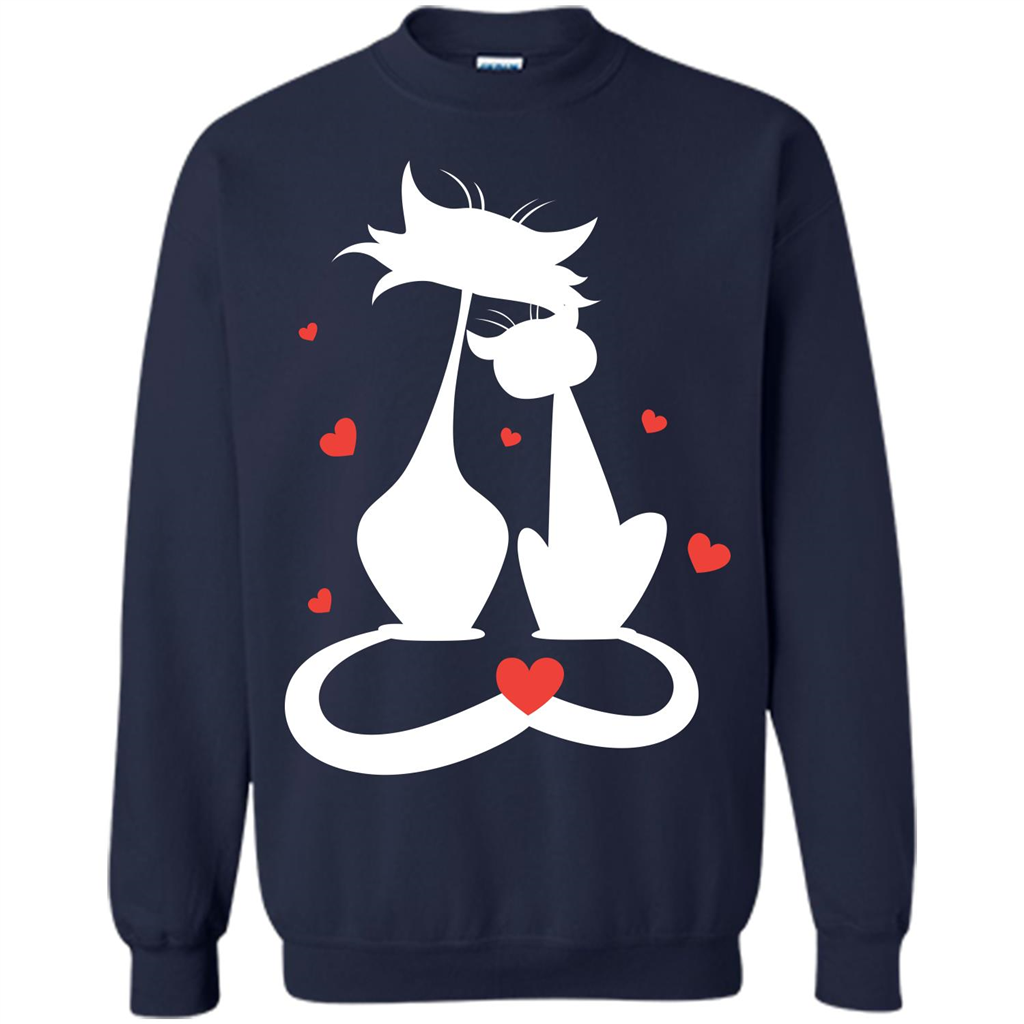 Cat Lover T-shirt Cat Couples Navy
