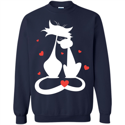 Cat Lover T-shirt Cat Couples Navy
