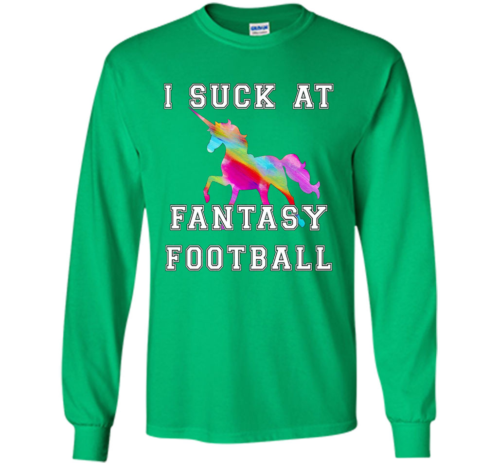 I Suck At Fantasy Football T-Shirt Funny Draft Party Unicorn shirt Irish Green