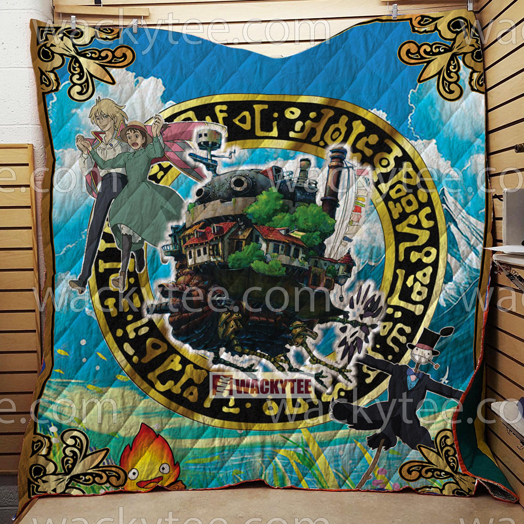 Howl's Moving Castle 3D Quilt Blanket Queen (203x228CM)