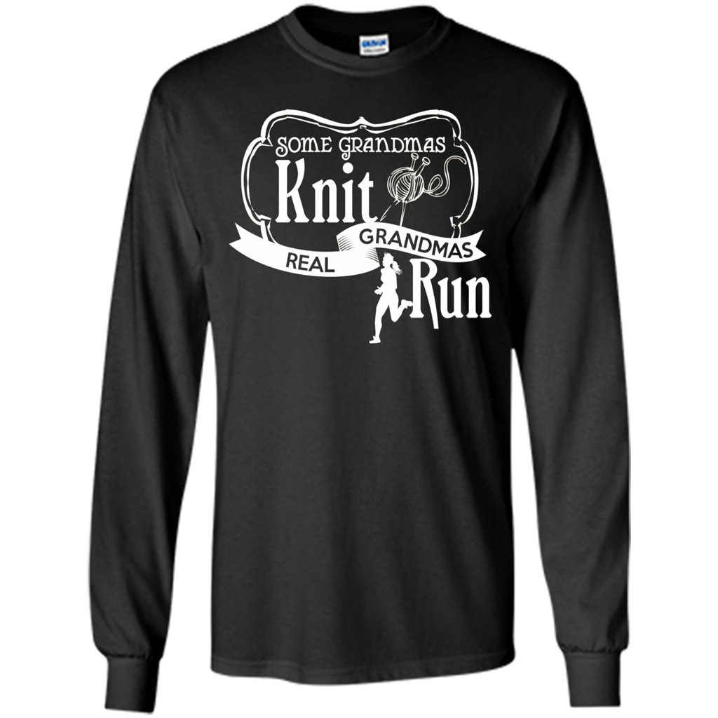 Some Grandmas Knit Real Grandmas Run T-shirt Orange