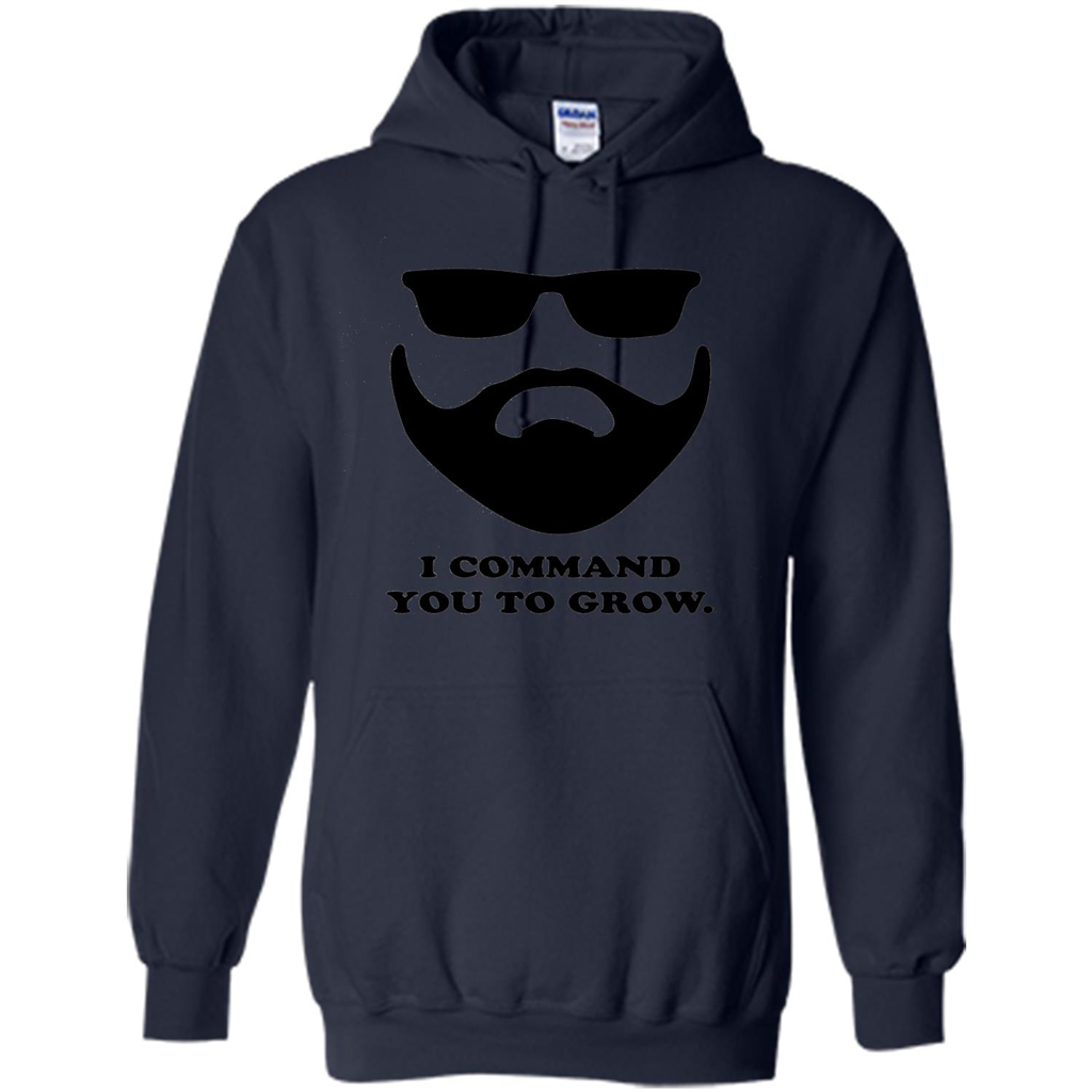 Beard T-Shirt I Command You To Grow T-shirt Navy