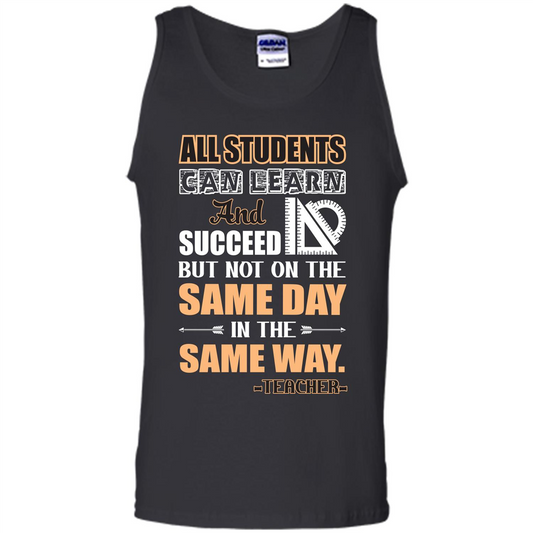Teacher T-shirt All Students Can Learn And Succeed Black