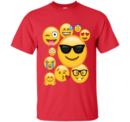 Emoji Pack ComboT-shirt Emoticon Smily Face Tshirt. shirt Red