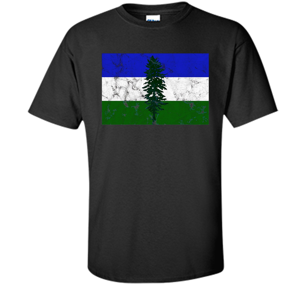 Distressed Cascadia Doug Flag T-shirt Black