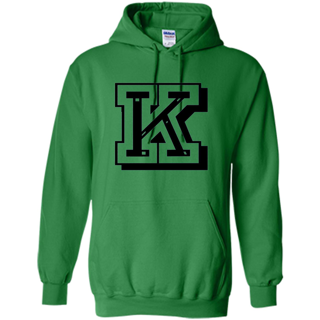 Letter K Initial T-Shirt for Names or Spelling Words Irish Green