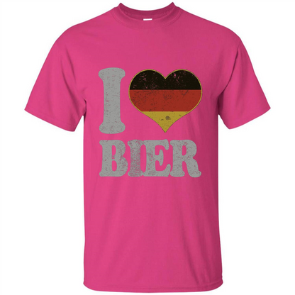 Oktoberfest T Shirt Germany Drinking Beer I Love Bier T-shirt Heliconia