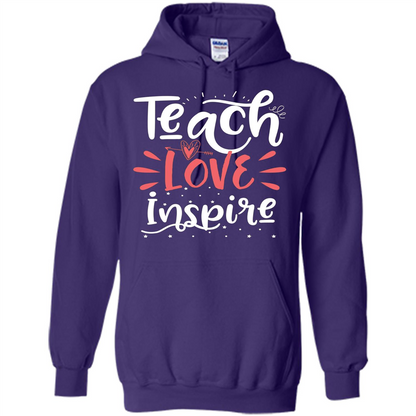 Teach Love Inspire Teacher Teaching T-shirt For Teacher Purple
