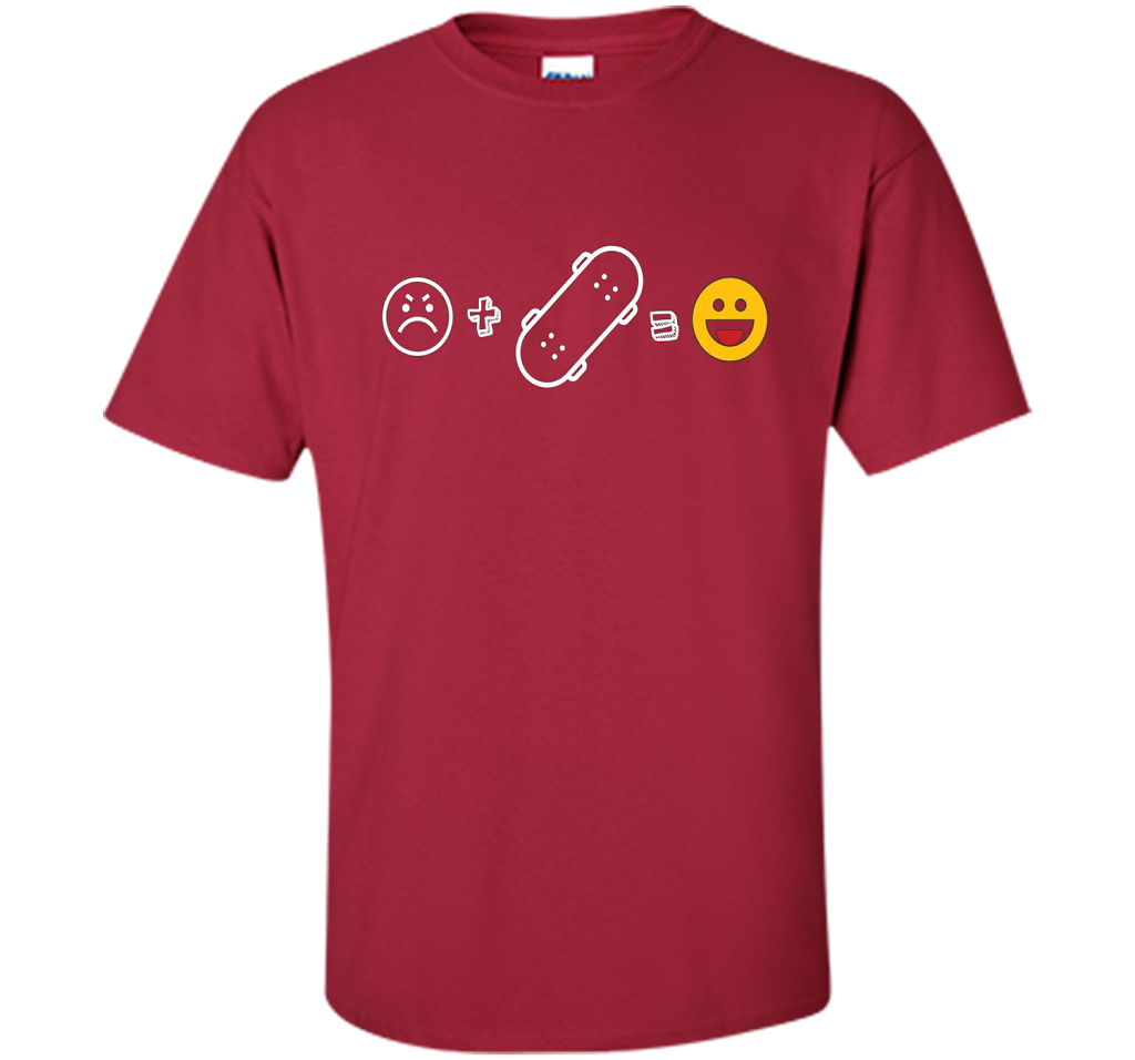 Sad Face But Add Skateboard than very Fun Gift T Shirt shirt Cardinal