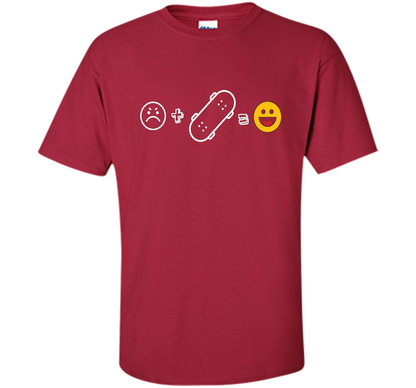 Sad Face But Add Skateboard than very Fun Gift T Shirt shirt Cardinal