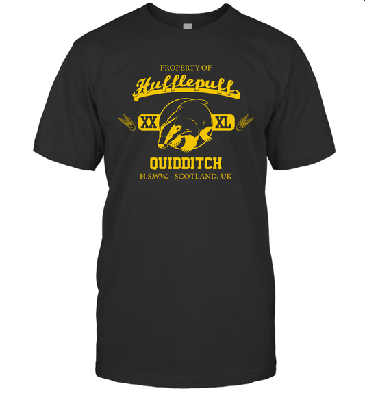 Property Of Hufflepuff Quidditch Harry Potter T-Shirt T-Shirt Black