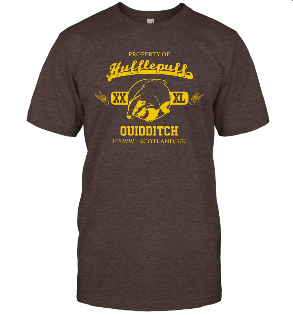 Property Of Hufflepuff Quidditch Harry Potter T-Shirt T-Shirt Dark Chocolate