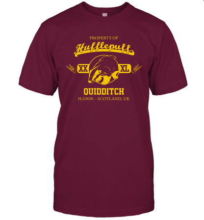 Property Of Hufflepuff Quidditch Harry Potter T-Shirt T-Shirt Maroon