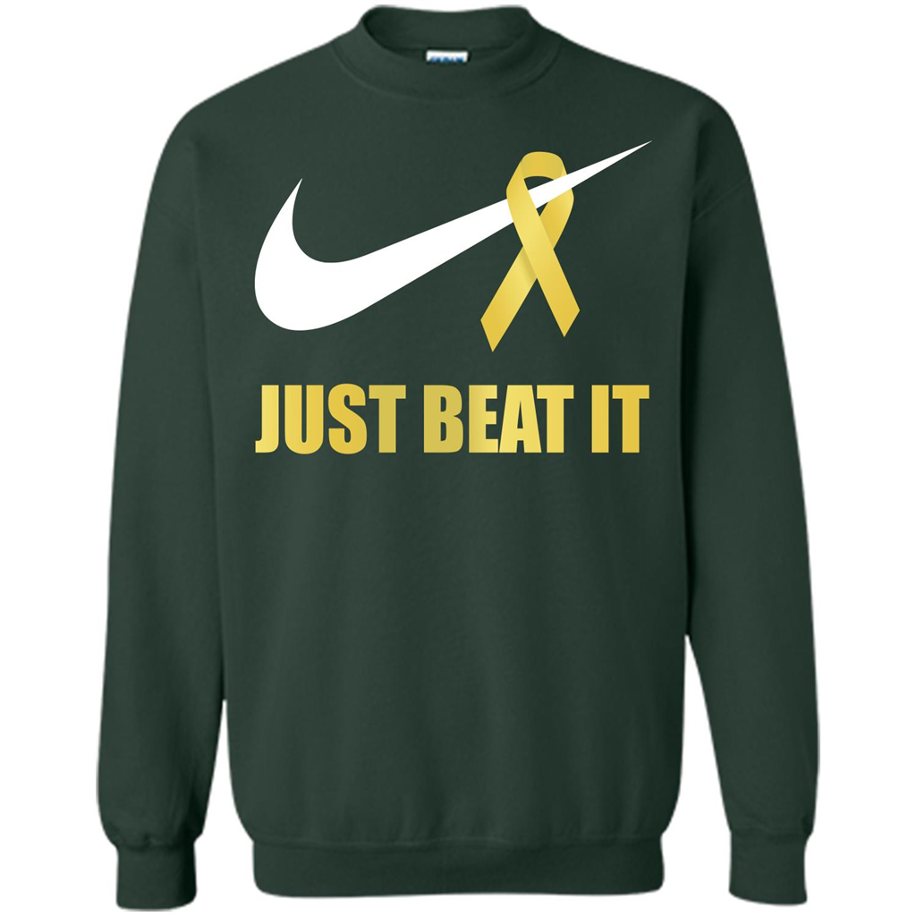 Cancer Awareness T-shirt Just Beat It T-shirt Forest Green
