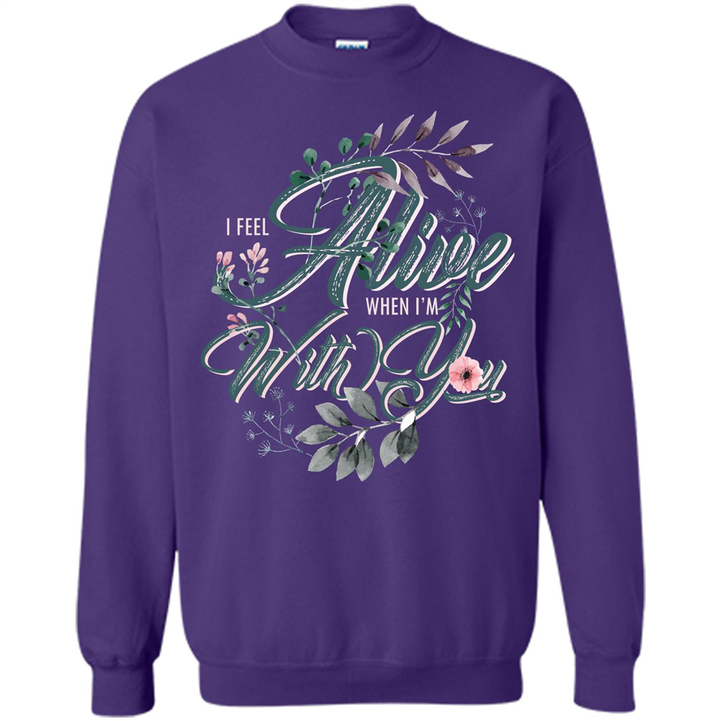 I Feel Alive When I'm With You T-shirt Orange
