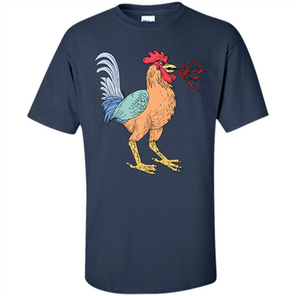 Basan Breathing Fire Drawing T-Shirt Navy