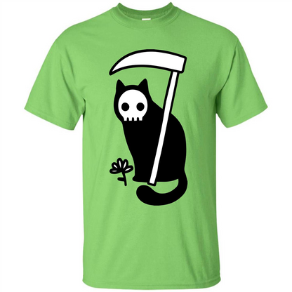 Cat Grimm Reaper T-shirt Lime