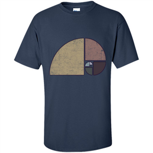 Distressed Geometric Fibonacci Spiral T-sihrt