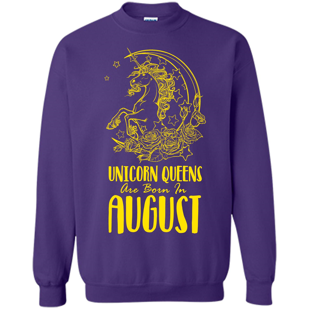Augus Unicorn T-shirt Unicorn Queens Are Born In August Orange