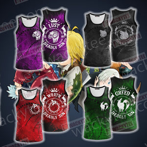 The Seven Deadly Sins - Wrath Unisex 3D Tank Top