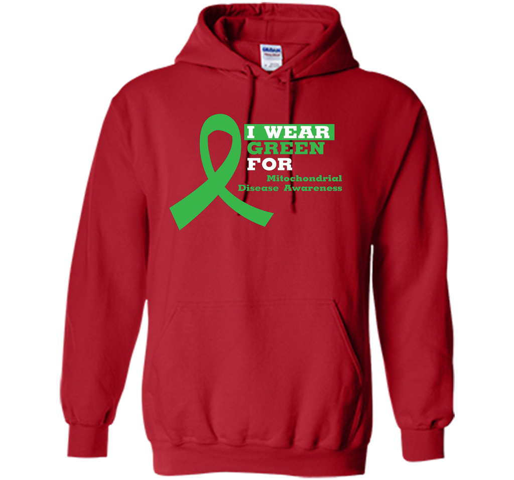 I Wear Green Mitochondrial Disease Awareness Strong T-shirt Red