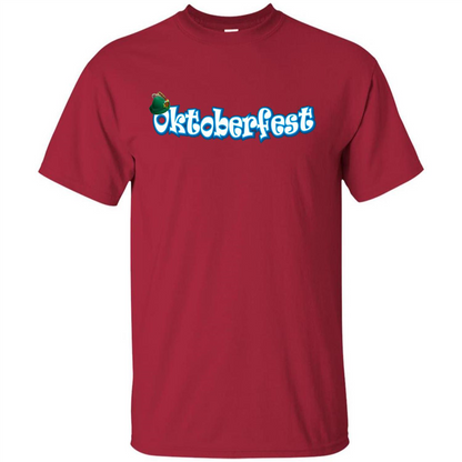 Oktoberfest Tyrolean Hat German T-Shirt Cardinal