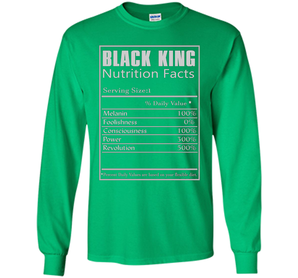 Black King Nutrition Facts T-shirt Irish Green