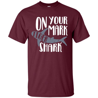 Tiger Shark T-shirt On Your Mark Tiger Shark T-shirt Maroon