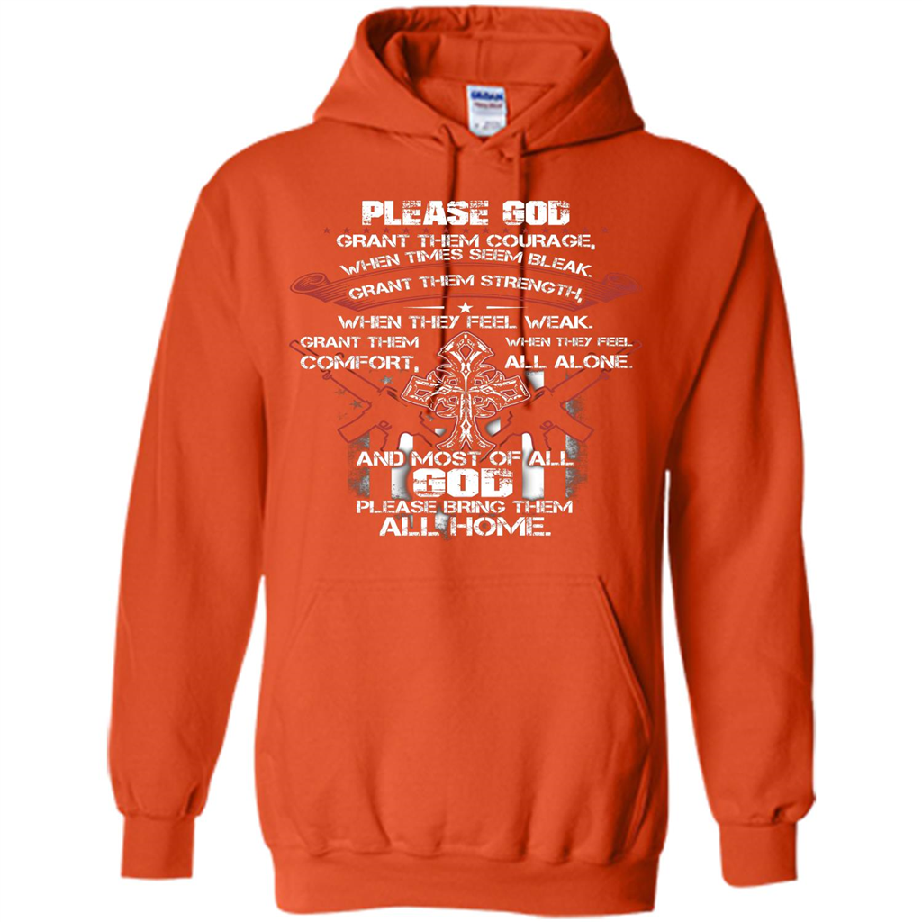 God Bless Our Soldier T-shirt Orange